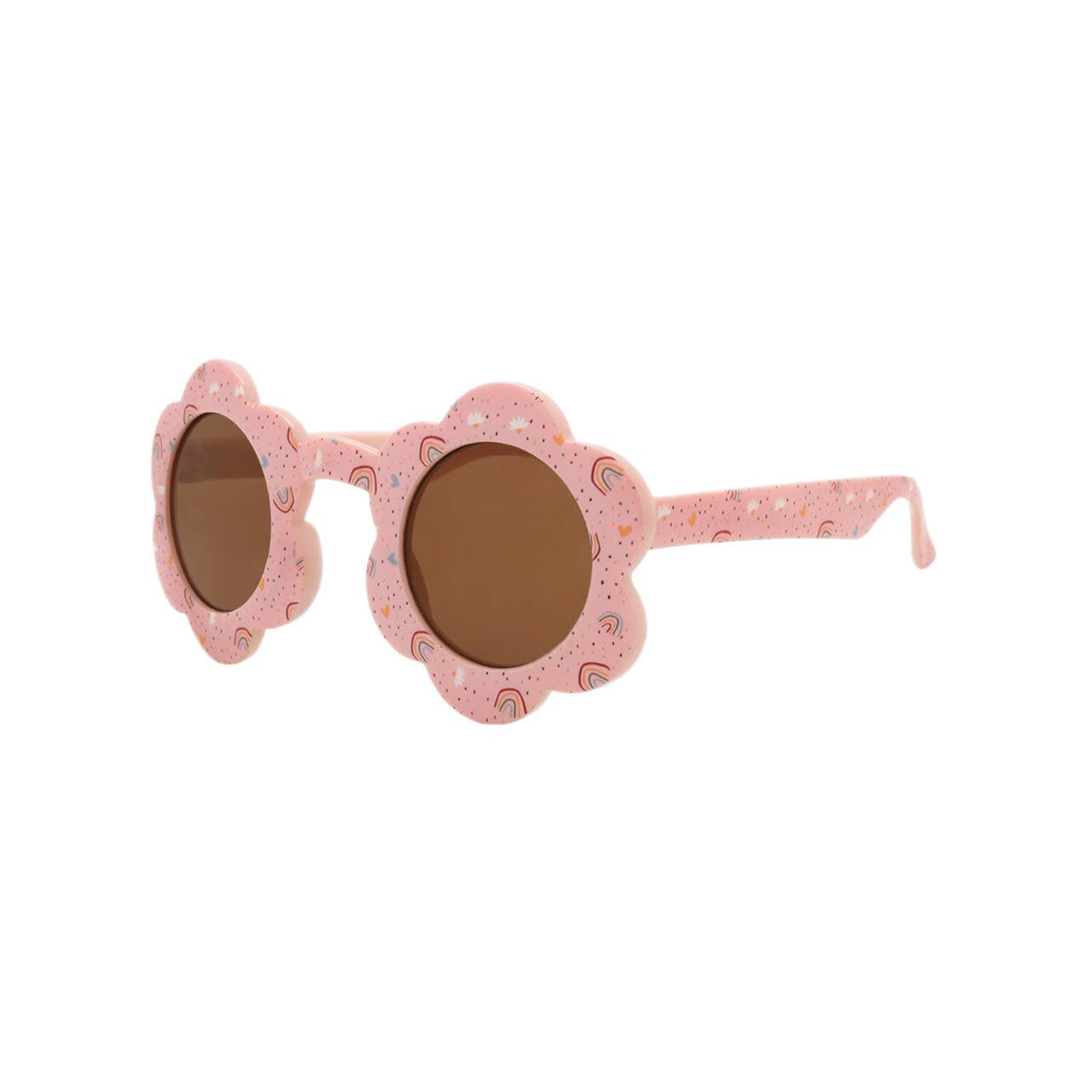 Kids Sunglasses and Bucket Sun Hat 2PC Set, Pink Rainbow, 2Y-5Y