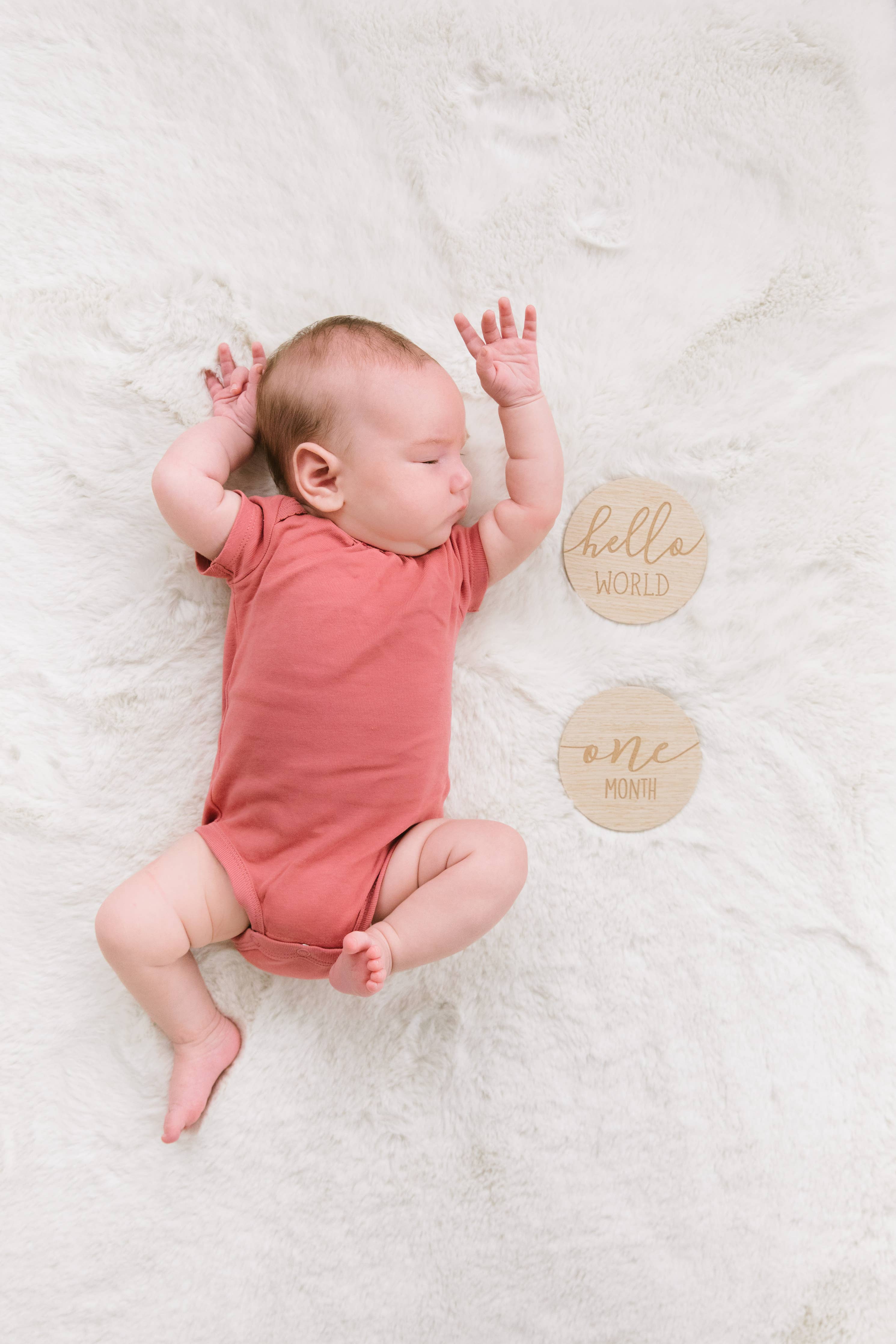 Milestone Wooden Reversible Monthly Photo Prop