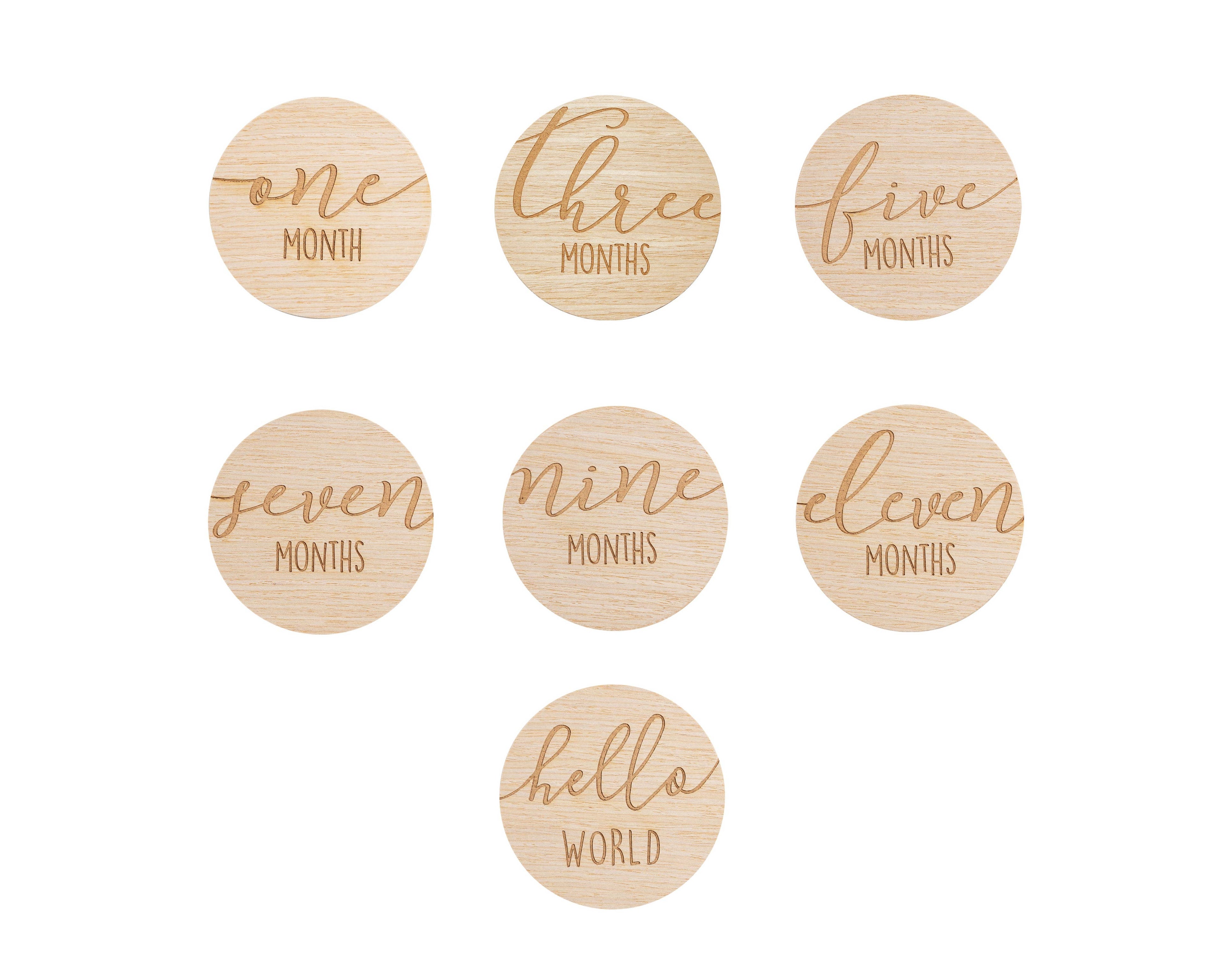 Milestone Wooden Reversible Monthly Photo Prop