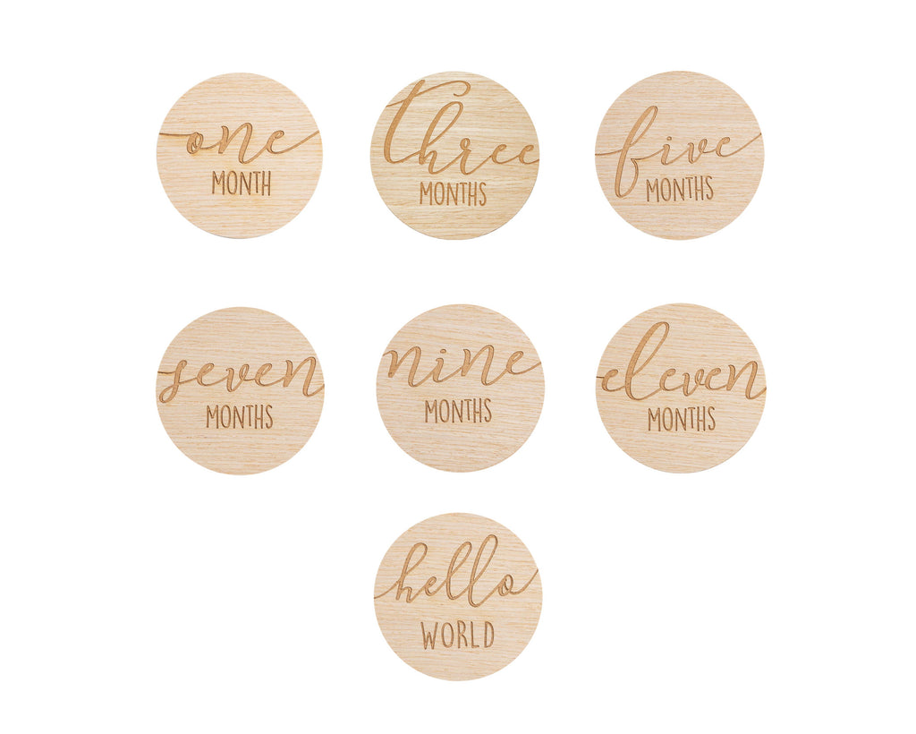 Wooden Reversible Monthly Milestone Photo Prop