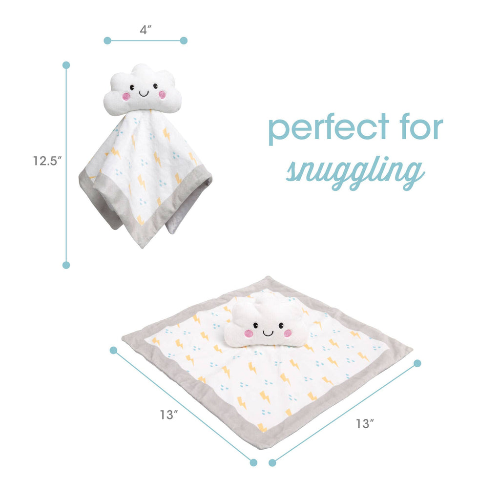 Plush Minky Cloud Lovey Blankie, 12"x12", White