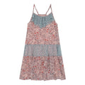 Mini/Tween Girls Ruffle Halter Sun Dress: Potpourri and Blue Flutter