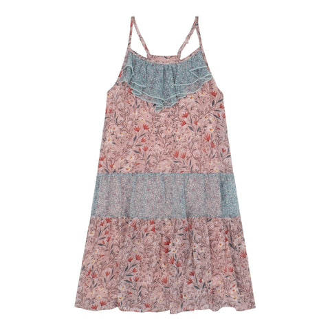 Mini/Tween Girls Daisy Ruffle Sun Dress: Potpourri Flutter