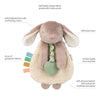 Itzy Friends Soft Toy Sensory Lovey Plush - Brown Bunny