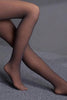 Faux Fur Lined Footed Tights - Black/Nude