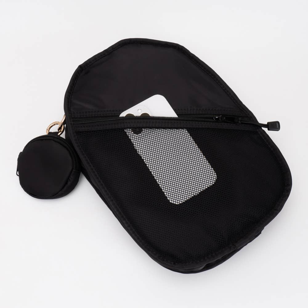 Pickleball Sling Bag / Crossbody Bag: Ivory and Blue