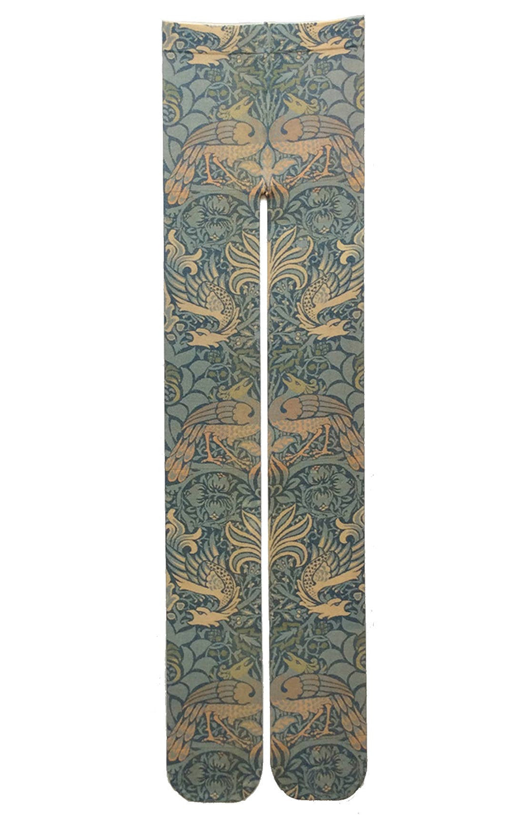 William Morris Japanese Crafted Tapestry Art Tights - Peacock and Dragon