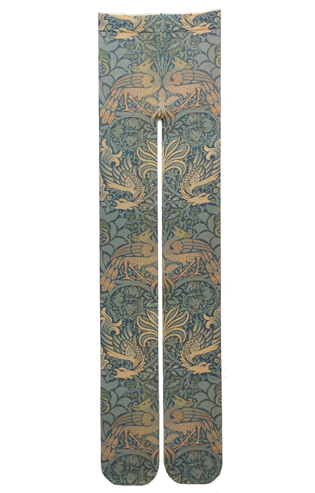 William Morris Japanese Crafted Tapestry Art Tights - Peacock and Dragon