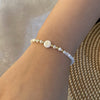 Stainless Steel Shell Customized Letter Bead Bracelet (LETTER OPTOINS M-Z)