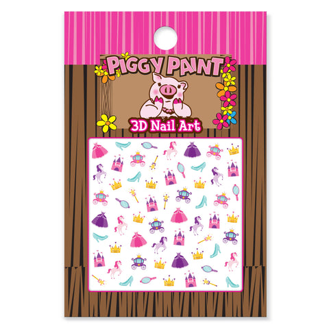 Piggy Paint Non-Toxic Nail Art Kids Nail Stickers - Princess