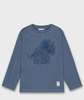4089 Mini Boys L/S Graphic 3D Embossed Puffy Print - Blue Dinosaur