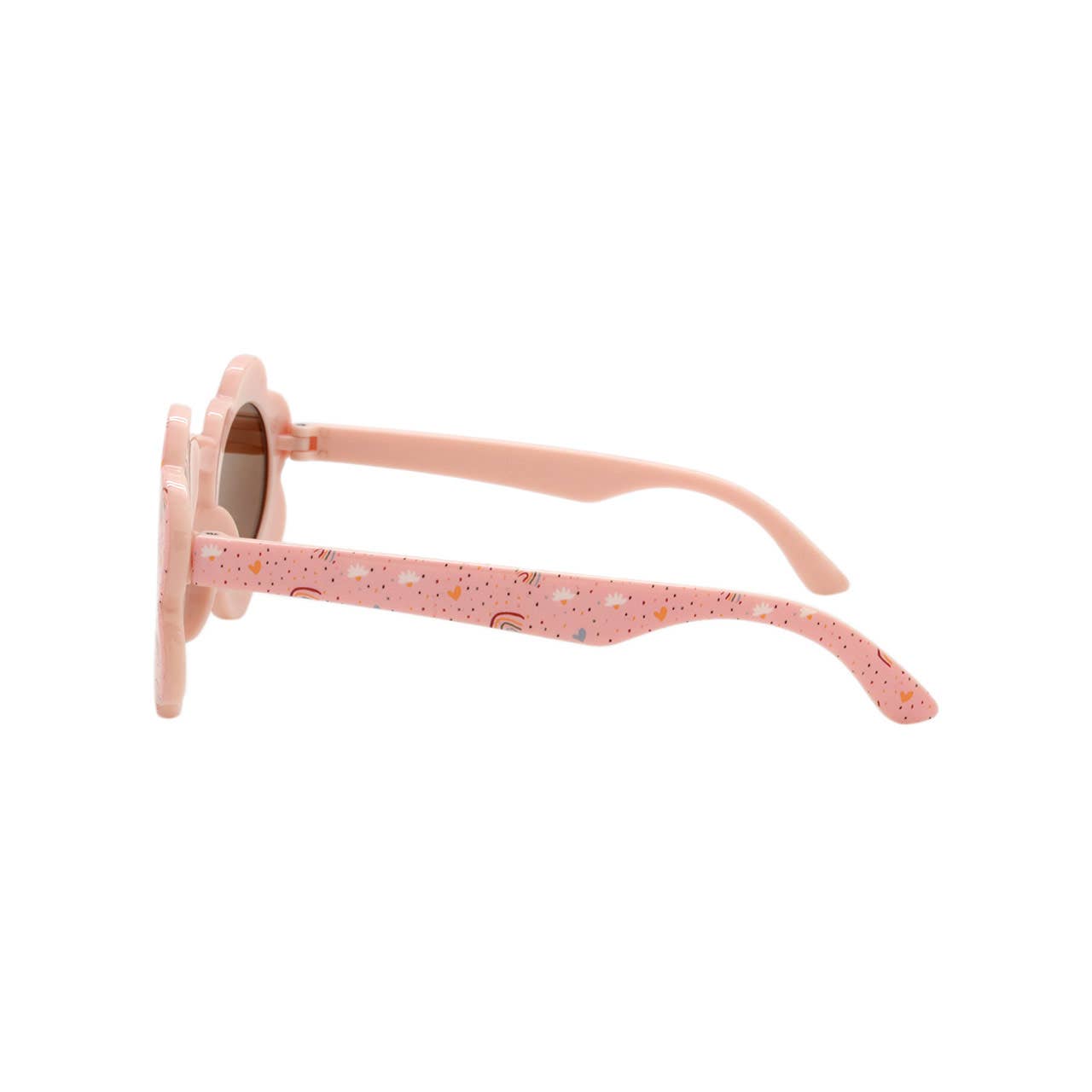 Kids Sunglasses and Bucket Sun Hat 2PC Set, Pink Rainbow, 2Y-5Y
