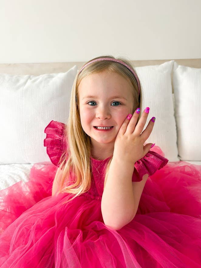 Piggy Paint Non-Toxic Kids Press On Nails - Pretty in Pink