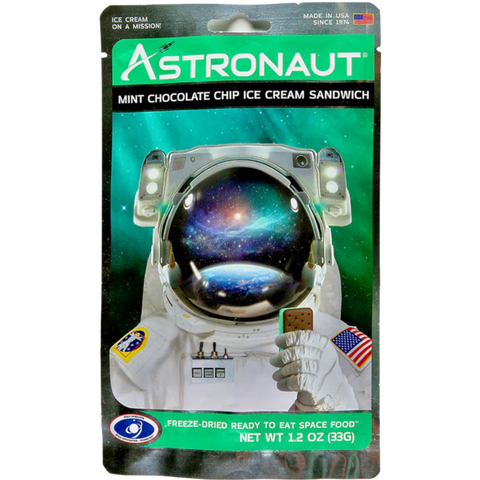 SNACKS: Astronaut Mint Chocolate Chip Freeze Dried Ice CreamSandwich