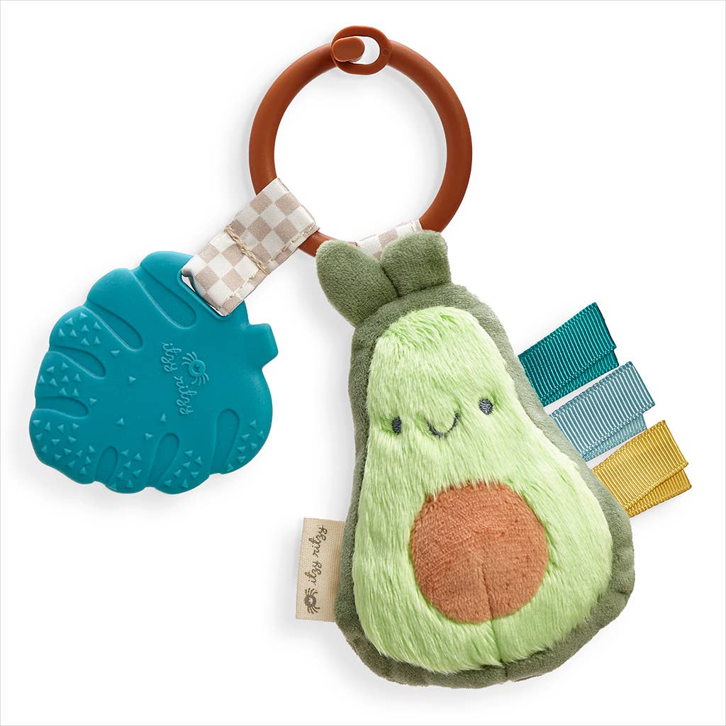 Itzy Pal™ Plush Soft Sensory Toy + Teether: Avocado