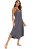 V-Neck Midi Lounge Dress (4 COLOR OPTIONS)