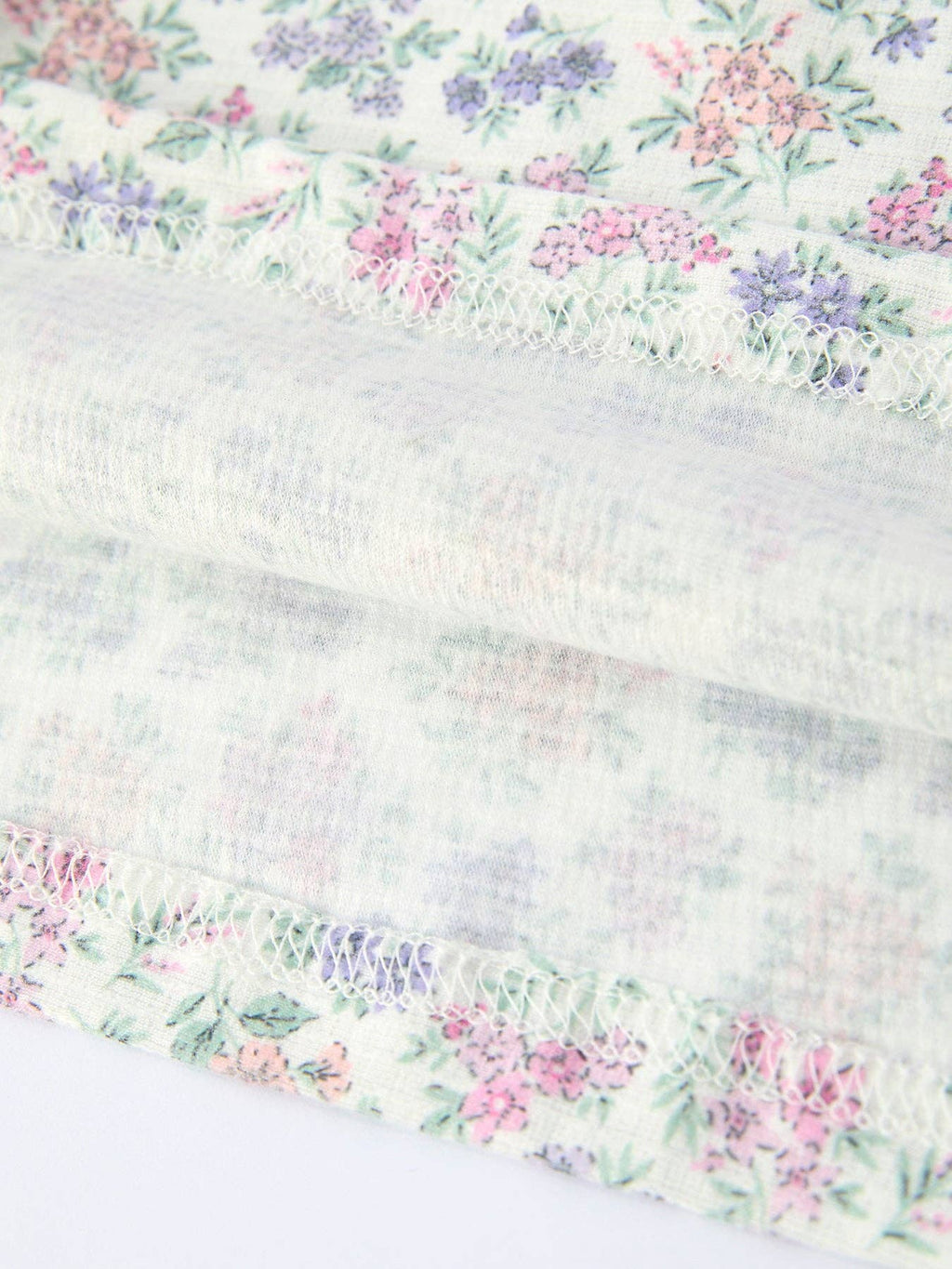 Embroidered Smocked Spaghetti Strap Dress - Purple Tulips