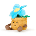 Plush Warmies Stuffed Animals, Blue Flower Pot 13" Warmies® Heatable