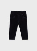 Girls Mayoral Basic Corduroy Trouser Pants, Front Pockets, Navy Blue 