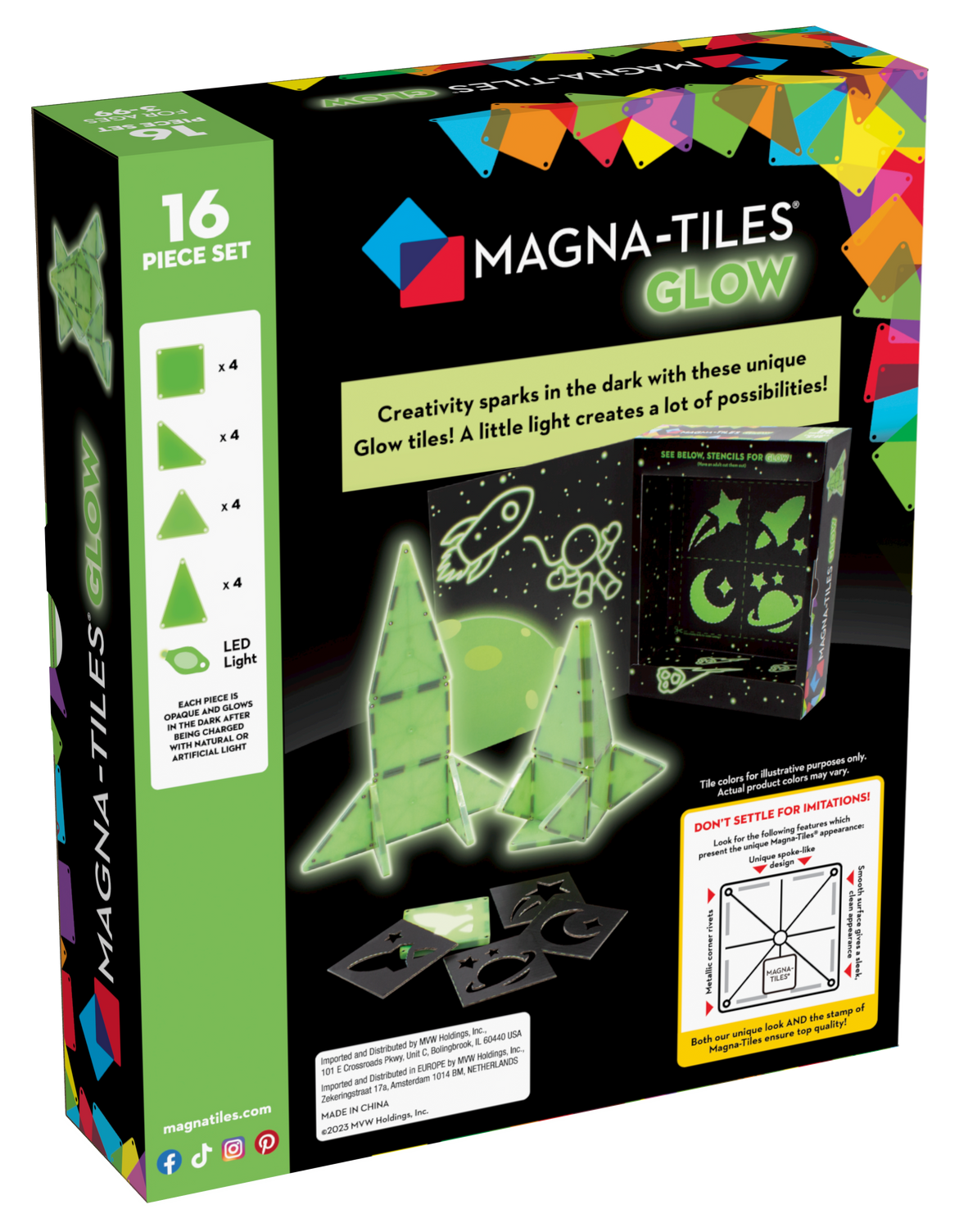 Magna-Tiles Glow 16-Piece Set