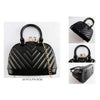 Mini Jelly Chevron Tote Hand Bag: Classic Black