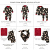 Organic Cotton, UNISEX Mini Boys & Girls 2PC PJ Lounge, Candy Cane Bears