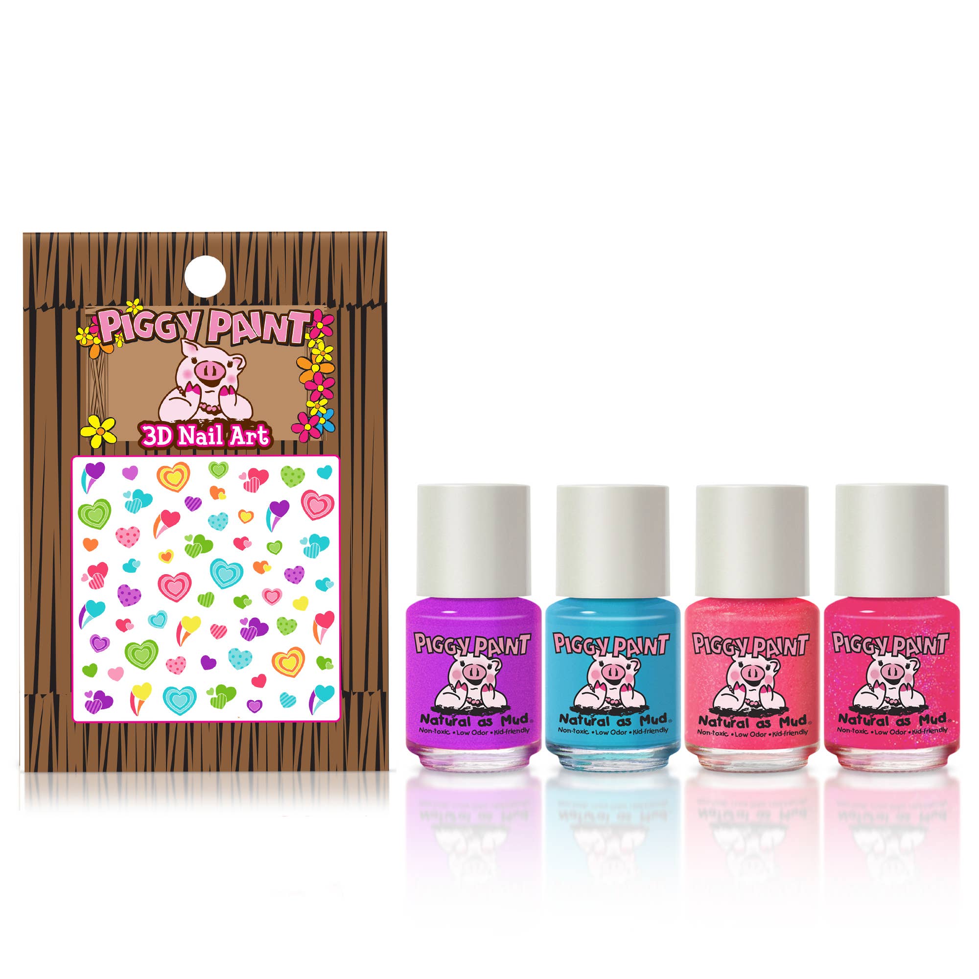 Piggy Paint, Gift Set, Birthday Cake Shake Polish & Sticker Set