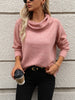 Convertible Cowle Neck to Off Shoulder Long Sleeve Sweater Top