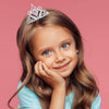 Marquise Stone Pointed Rhinestone Paved Princess Mini Tiara with Comb: Silver Clear