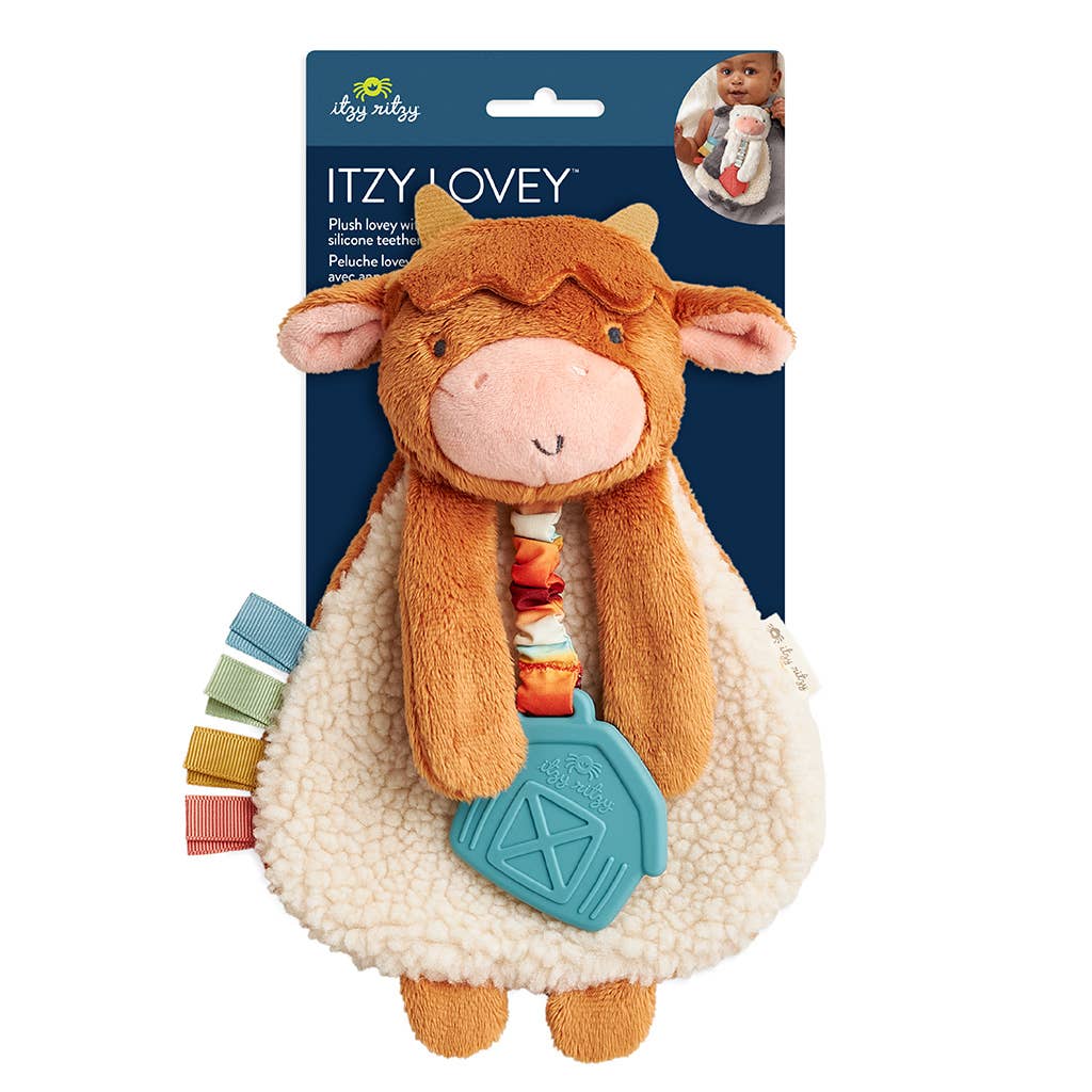 Itzy Friends Soft Toy Sensory Lovey™ Plush - Highland Cow