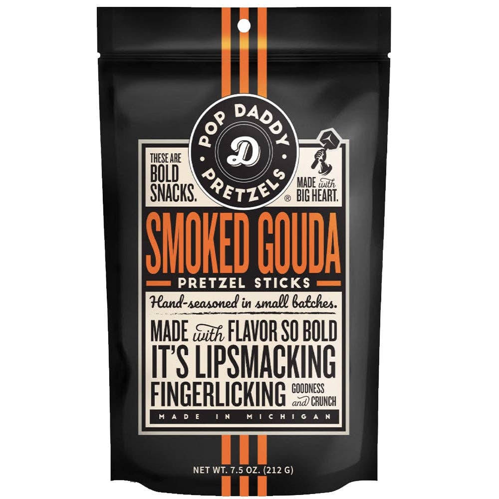 SNACKS: Pop Daddy Smoked Gouda Pretzel Sticks 7.5 oz