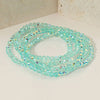 5PCS - Sparkling Faceted Beaded Stackable Stretch Multi Layered Bracelet: Light,Turquoise - gem