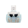 Kids Sunglasses, Carrying Case, Bucket Sun Hat, and Beach Bag 4 PC Set, Blue Butterfly, 2Y-5Y