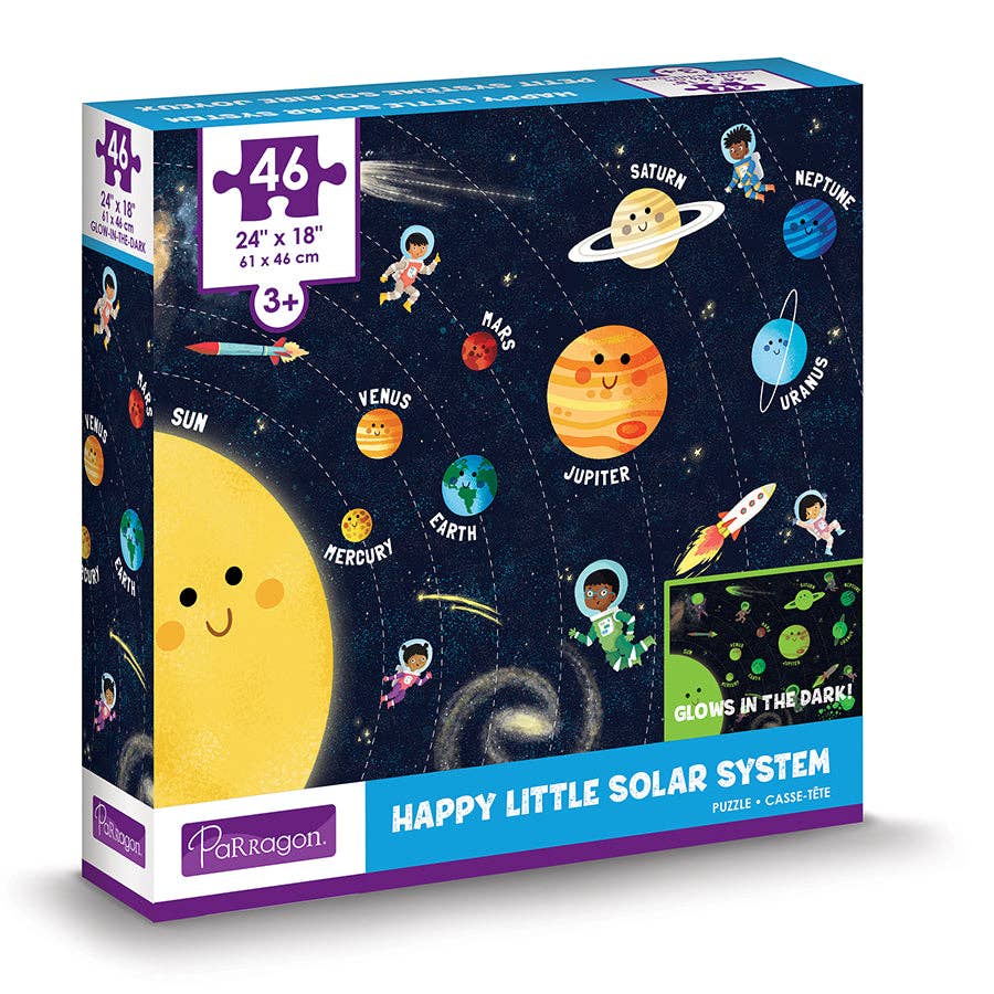 Games and Puzzles - Happy Little Solar System Glow-in-the-Dark Kids Puzzle