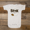Barefoot Graphic Print Lap Shoulder Snap Bodysuit, UNISEX, Stink Bug