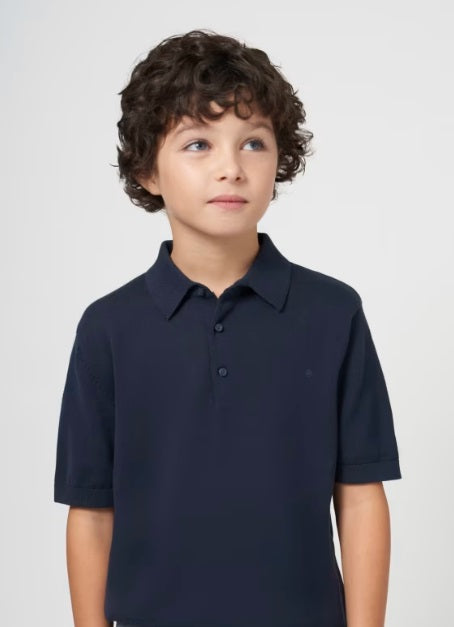 6109 Tween/Teen Boys S/S Knit Polo Shirt - Navy