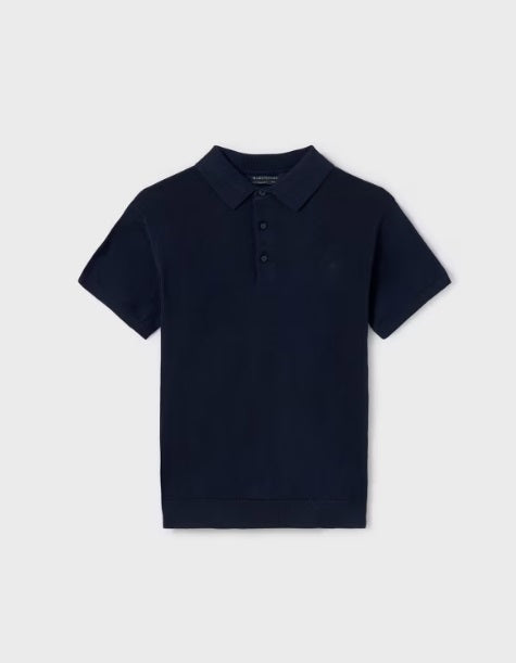 6109 Tween/Teen Boys S/S Knit Polo Shirt - Navy