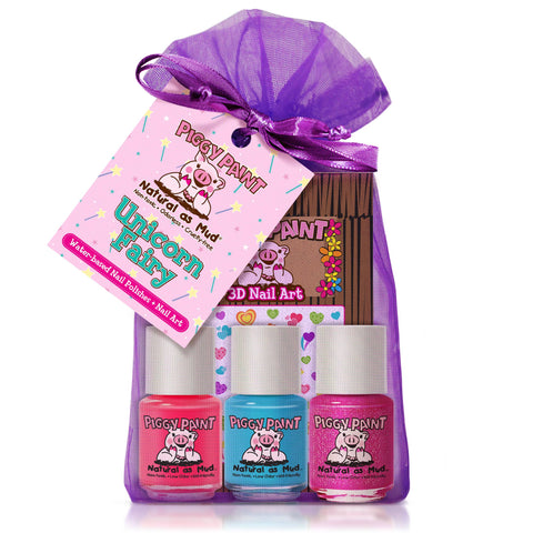 Piggy Paint, Gift Set, Unicorn Fairy Polish & Sticker Set