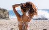 Tween/Teen Reversible Eco-friendly Sustainable Swim Bralette - Isla Corsica Natural Floral/Lt Lavender