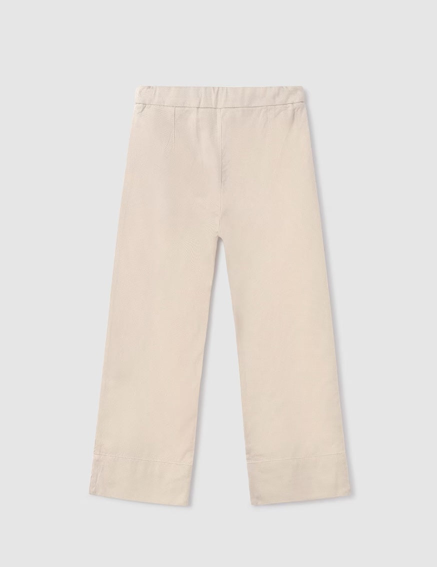 6501 Mayoral Tween/Teen Girls Sailor Top Culottes Cropped Pants - Natural Stone
