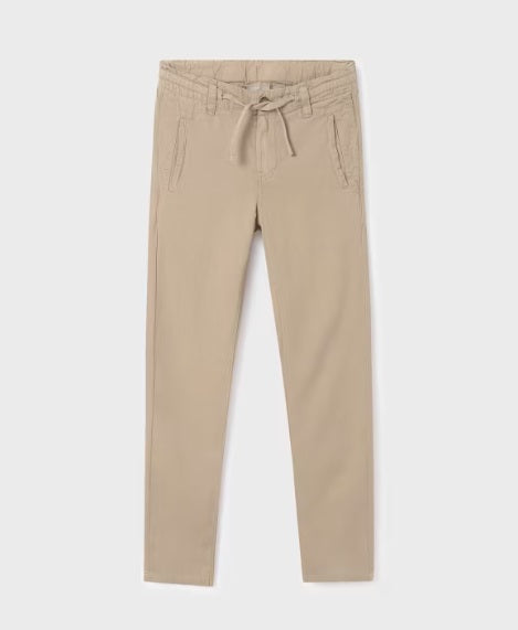 6506 Tween/Teen Boys Lightweight Cotton Linen Pants - Camel