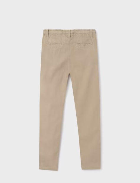6506 Tween/Teen Boys Lightweight Cotton Linen Pants - Camel