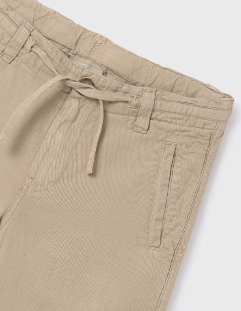 6506 Tween/Teen Boys Lightweight Cotton Linen Pants - Camel