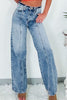 High Waist Wide Leg Denim Jeans