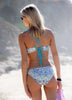 Tween/Teen Reversible Eco-friendly Sustainable Swim Bottom - Santorini Blue Tile/Mediterranean Blue, Full Coverage