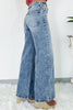 High Waist Wide Leg Denim Jeans