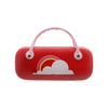 Kids Sunglasses, Carrying Case, Bucket Sun Hat, and Beach Bag 4 PC Set, Neutral and Red Beach Palms, 3Y-9Y
