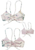 Tween/Teen Reversible Eco-friendly Sustainable Swim Bralette - Isla Corsica Natural Floral/Lt Lavender