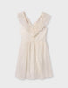 6960 Mayoral Tween/Teen Girls Eyelet Lace Flutter Dress - Natural White