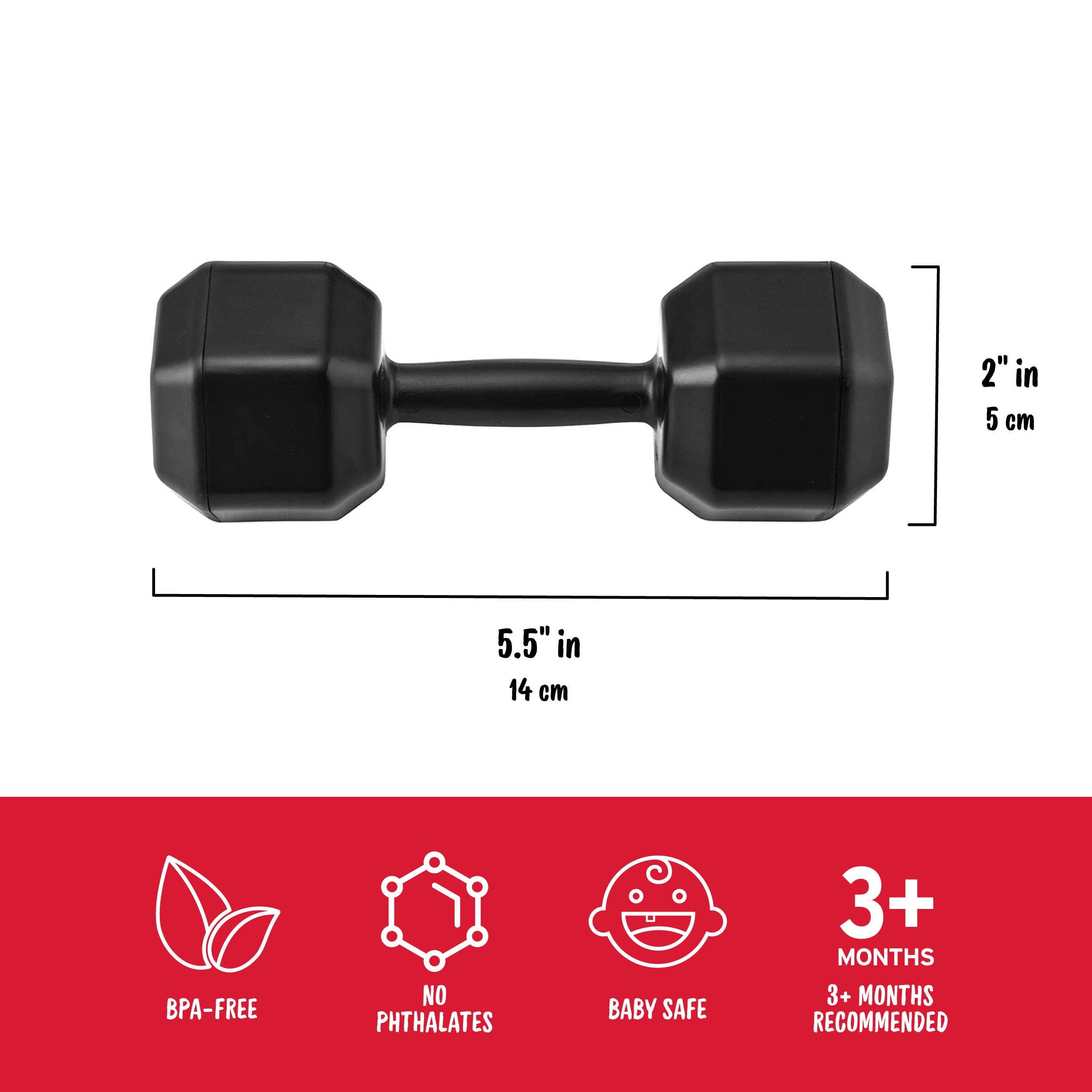 Buff Baby - Dumbbell Rattle Baby Toy